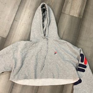 Cropped fila hoodie